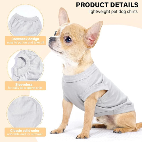 Pet dog puppy - white, vest