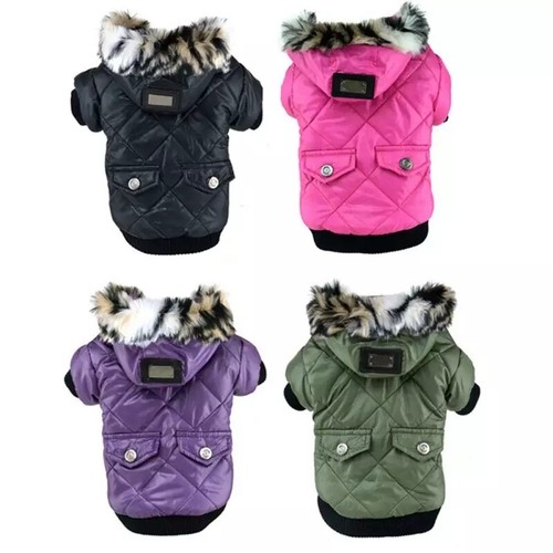 Dog coat fur - hood, padded