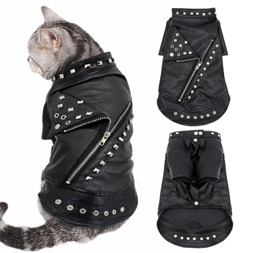Leather cat jacket - leather,