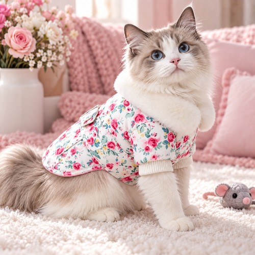 Floral dog cat - /, winter