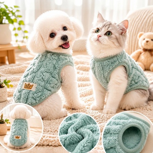 Soft fleece dogs cats vest - fleece,