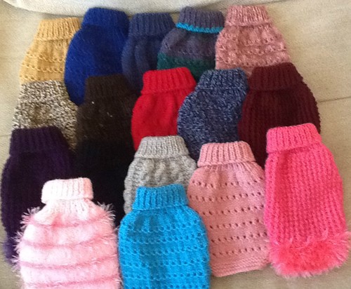 Hand knitted puppy - knitted, coat