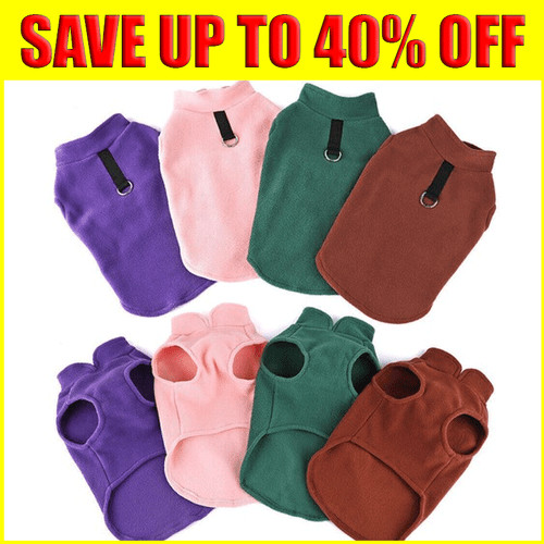 Dog fleece warm coat - dog,
