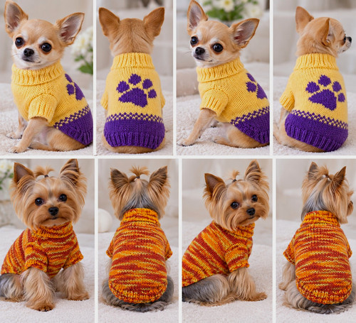 Pack handmade knitted - of, 2