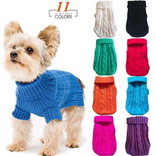 Soft knitted winter dog - knitted,